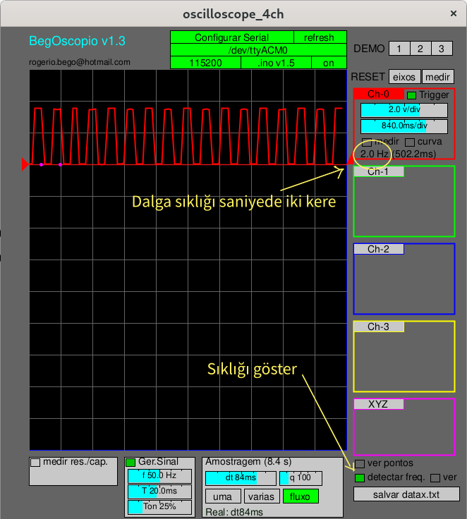 Arduino osiloskop