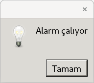 Alarm çalıyor