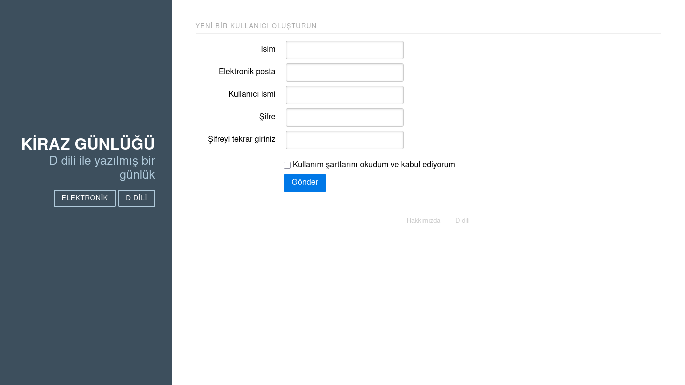 Vibe.d kullanıcı eklemek